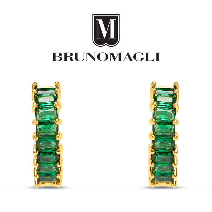 Bruno Magli Rosa Gold Earrings, Smeraldo