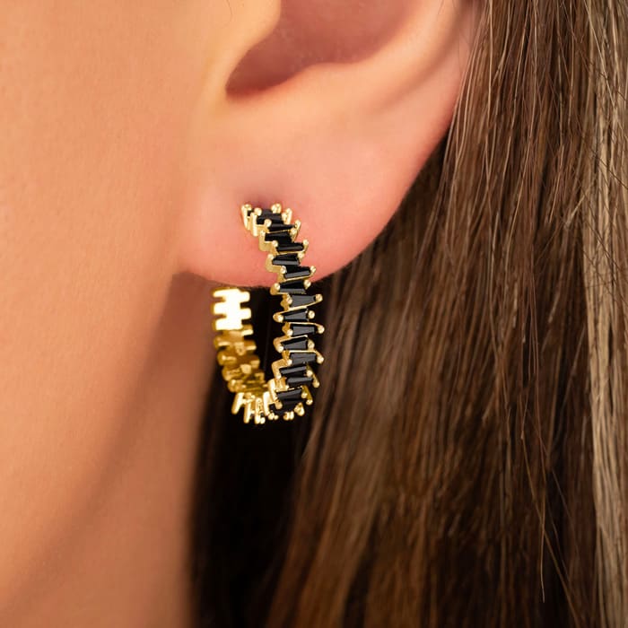 Bruno Magli Adelina Gold Earrings, Nera