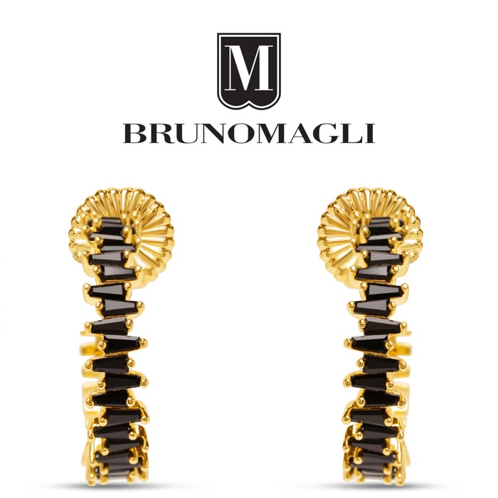 Bruno Magli Adelina Gold Earrings, Nera