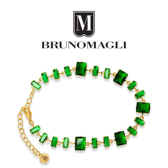 Bruno Magli Pasqualina Gold Bracelet, Smeraldo
