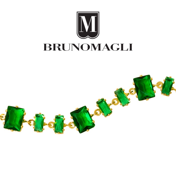 Bruno Magli Pasqualina Gold Bracelet, Smeraldo