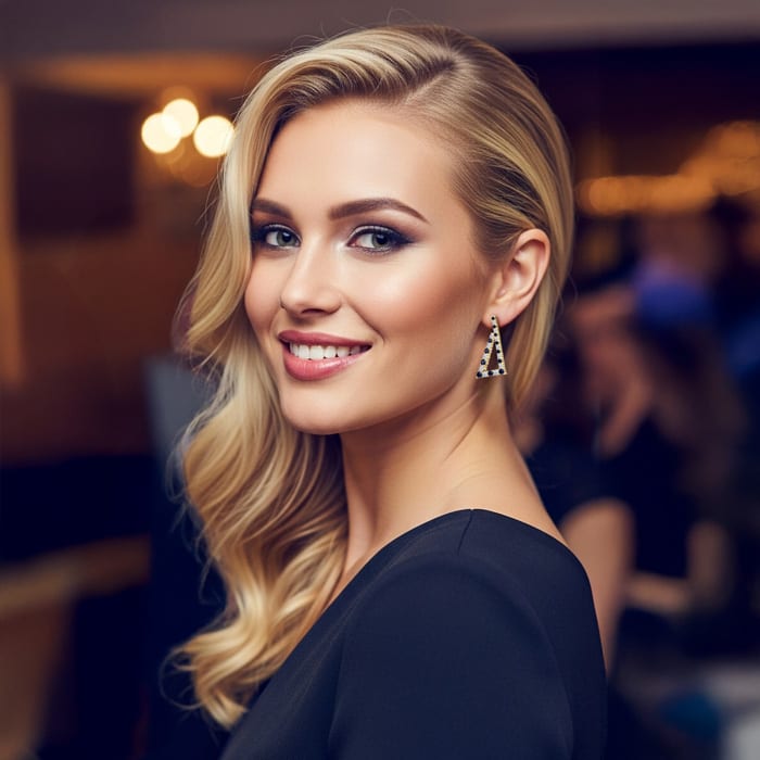 4 3/4 Carat Sapphire and Lab Grown Diamond Line Modern Earrings In 14 Karat Yellow Gold, 1 1/2 Inches