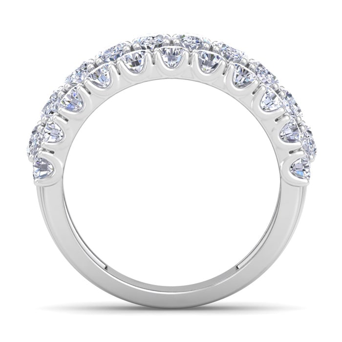 4 Carat Lab Grown Diamond Band Ring In 14K White Gold