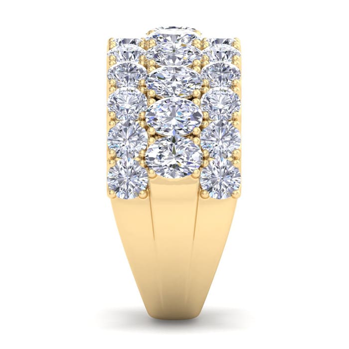 4 Carat Lab Grown Diamond Band Ring In 14K Yellow Gold