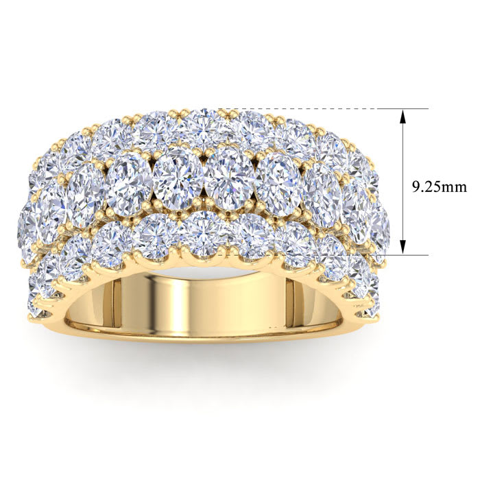4 Carat Lab Grown Diamond Band Ring In 14K Yellow Gold