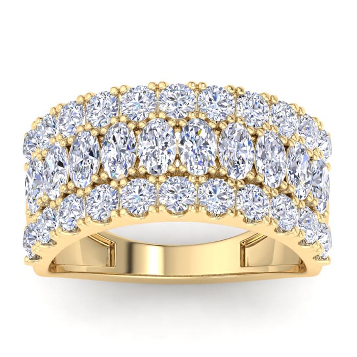 2 Carat Lab Grown Diamond Band Ring In 14K Yellow Gold