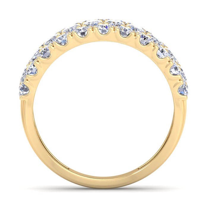 2 Carat Lab Grown Diamond Band Ring In 14K Yellow Gold