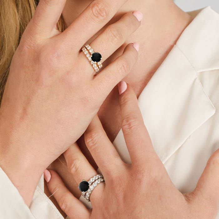 3 Carat Semi Mount Bridal Set In 14K White Gold