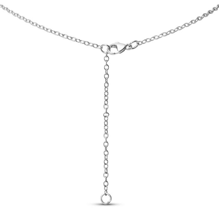 Sterling Silver Created Ruby Gothic Serpent Necklace, 18 Inches