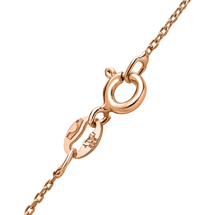 1/10 Carat Diamond Circle Necklace In 14K Rose Gold Over Sterling Silver, 18 Inches