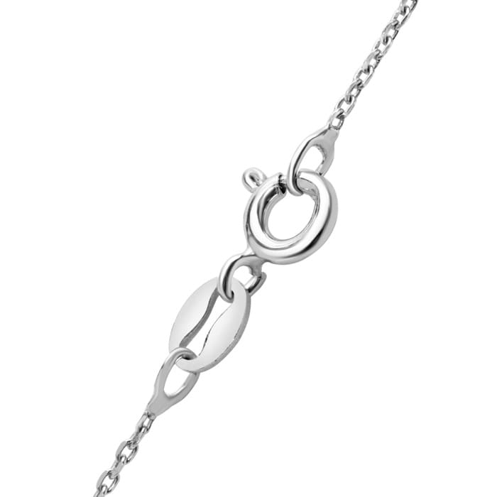 1/4 Carat Double Heart Diamond Necklace In Sterling Silver, 18 Inches