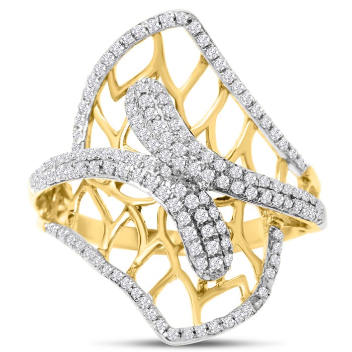 Estate Jewelry 1 Carat Natural Diamond Cluster Vintage Ring, Size 7