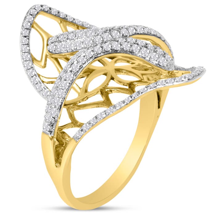 Estate Jewelry 1 Carat Natural Diamond Cluster Vintage Ring, Size 7