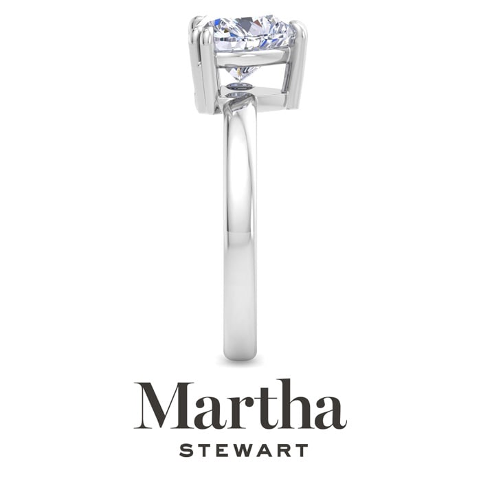 Martha Stewart 2 Carat Heart Shape Lab Grown Diamond Solitaire Engagement Ring In Sterling Silver