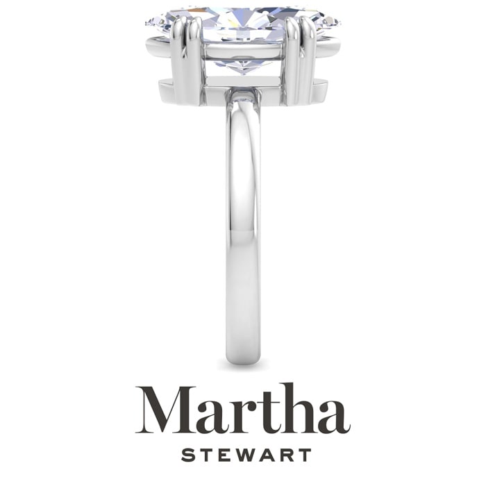 Martha Stewart 3 Carat Marquise Shape Lab Grown Diamond Solitaire Engagement Ring In Sterling Silver