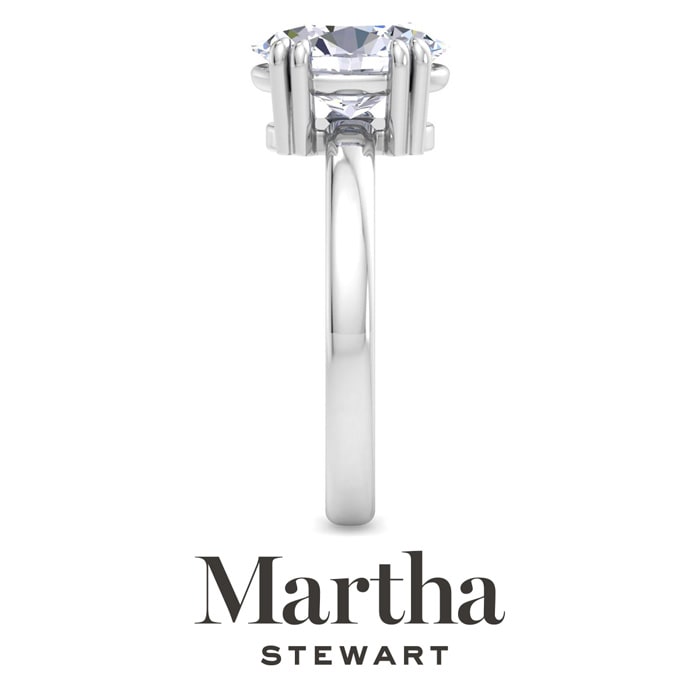 Martha Stewart 2 Carat Oval Shape Lab Grown Diamond Solitaire Engagement Ring In Sterling Silver