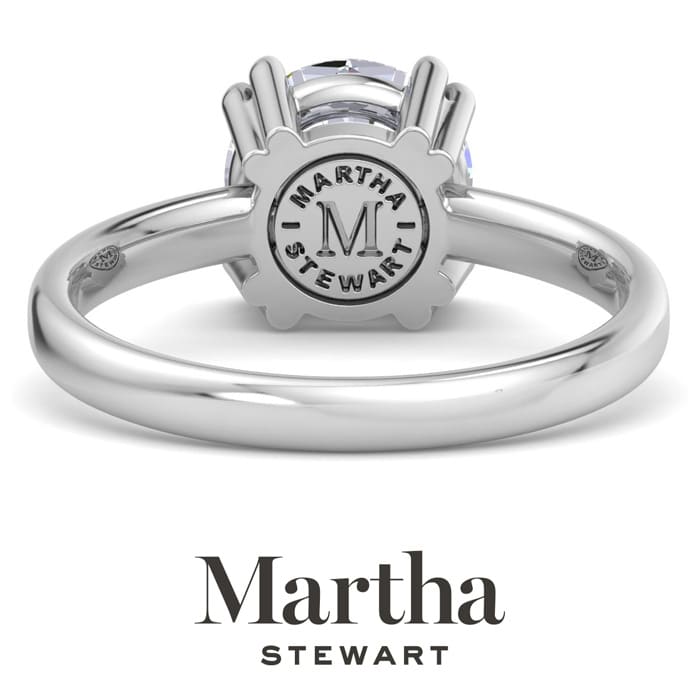 Martha Stewart 2 Carat Round Shape Lab Grown Diamond Solitaire Engagement Ring In Sterling Silver