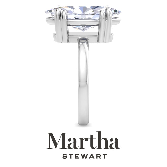 Martha Stewart 5 Carat Marquise Shape Lab Grown Diamond Solitaire Engagement Ring In Sterling Silver