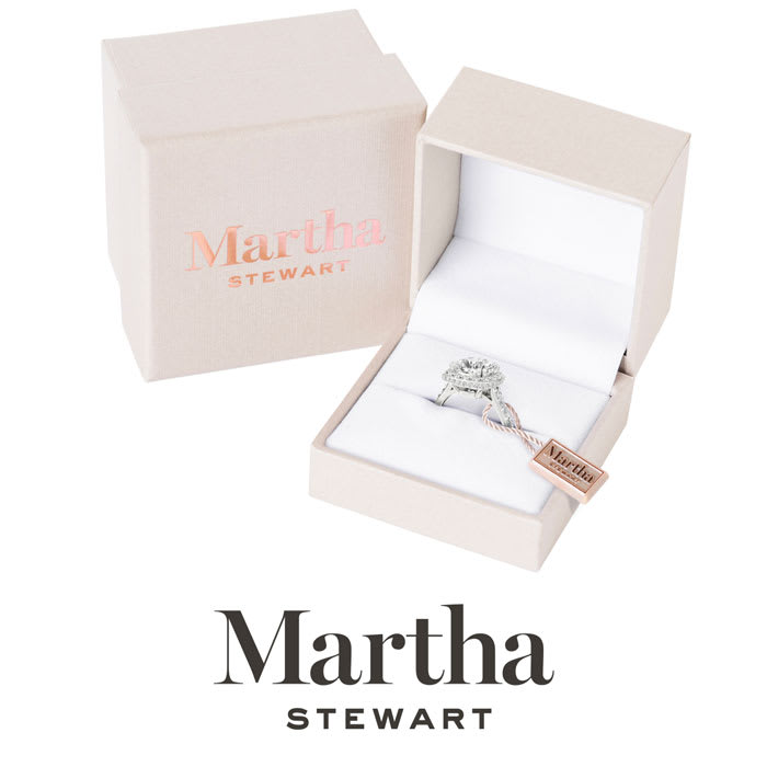 Martha Stewart 4 Carat Cushion Cut Lab Grown Diamond Hidden Halo Engagement Ring In Sterling Silver