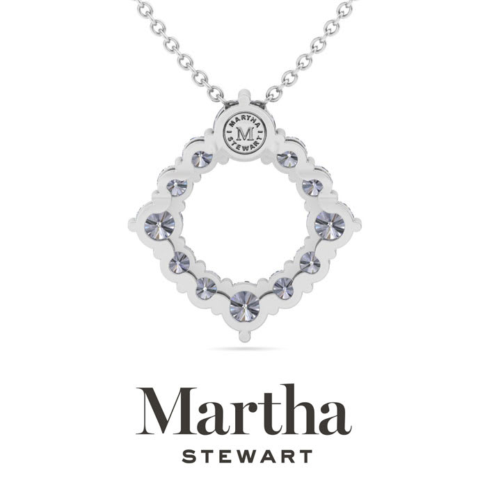 Martha Stewart 4 Carat Lab Grown Diamond Circle Necklace In Sterling Silver