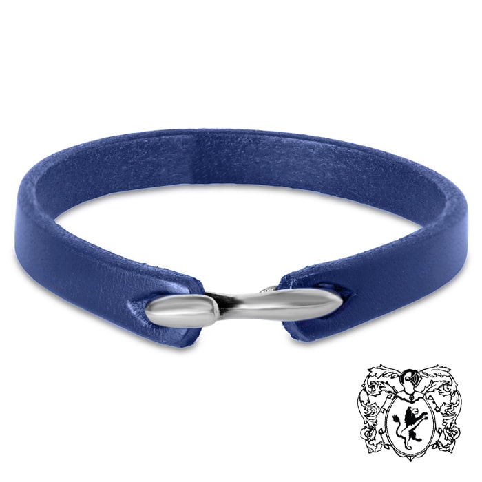 Bruno Magli Mens Refined Leather Bracelet, Indigo