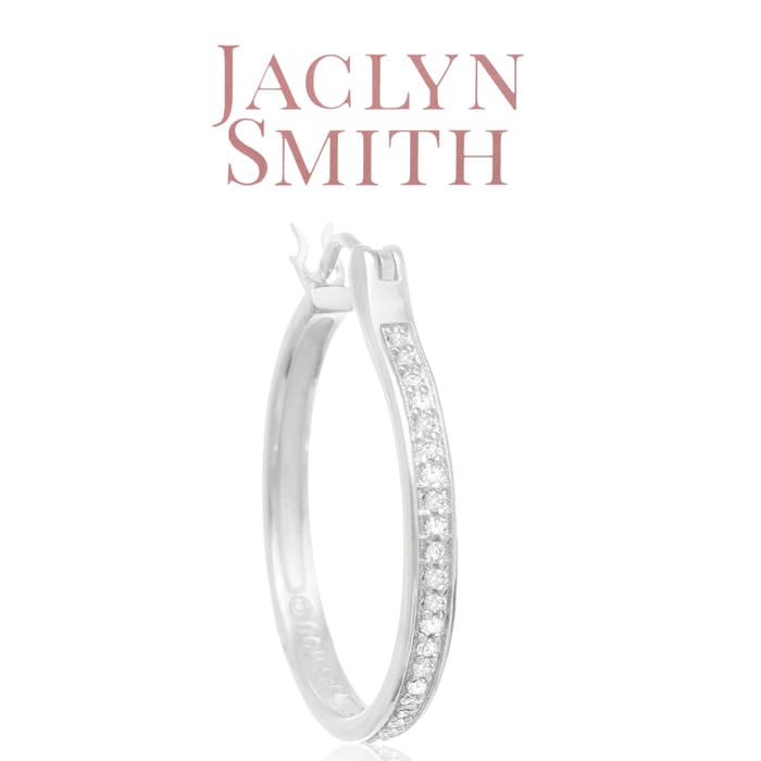 Jaclyn Smith 1/4 Carat Moissanite Hoop Earrings