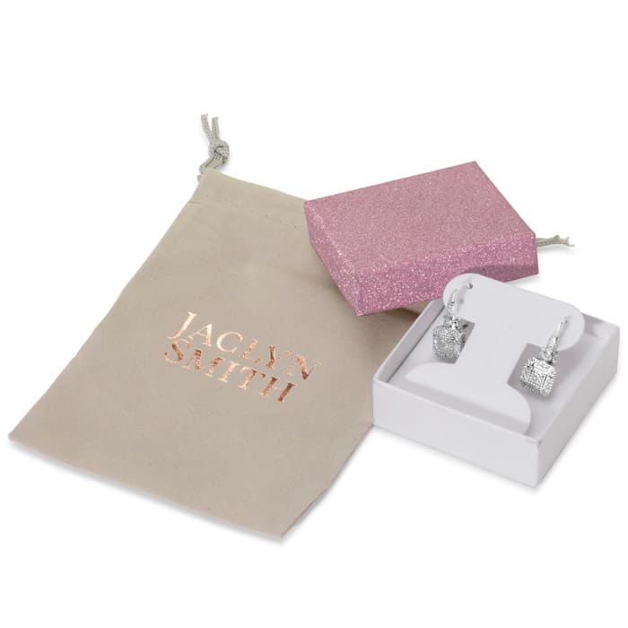 Jaclyn Smith 1/4 Carat Moissanite Leverback Earrings, 3/4 Inch