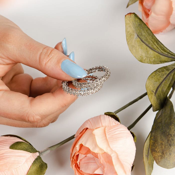 Jaclyn Smith 1/2 Carat Moissanite Hoop Earrings, 1 Inch