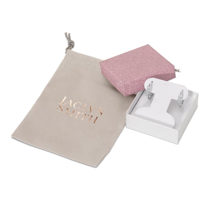 Jaclyn Smith 1/2 Carat Triple Sparkling Moissanite Hoop Earrings