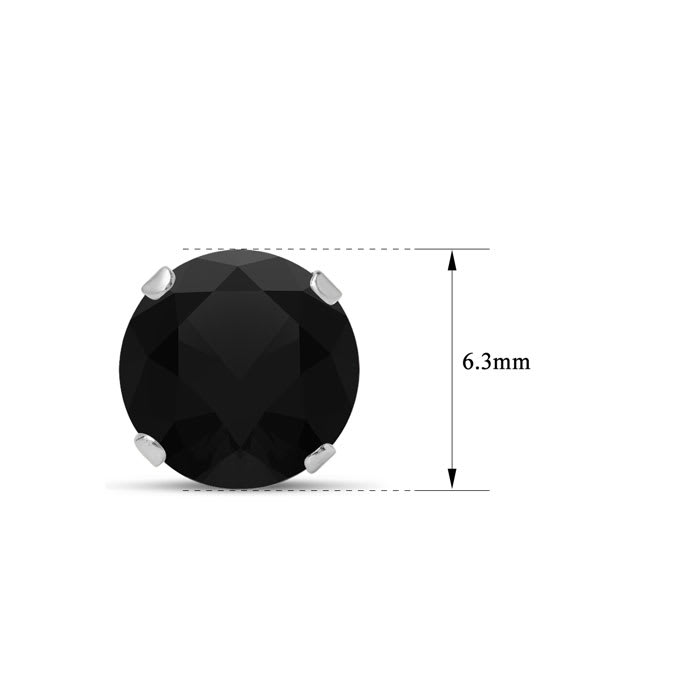 2 Carat Black Moissanite Stud Earrings In White Gold