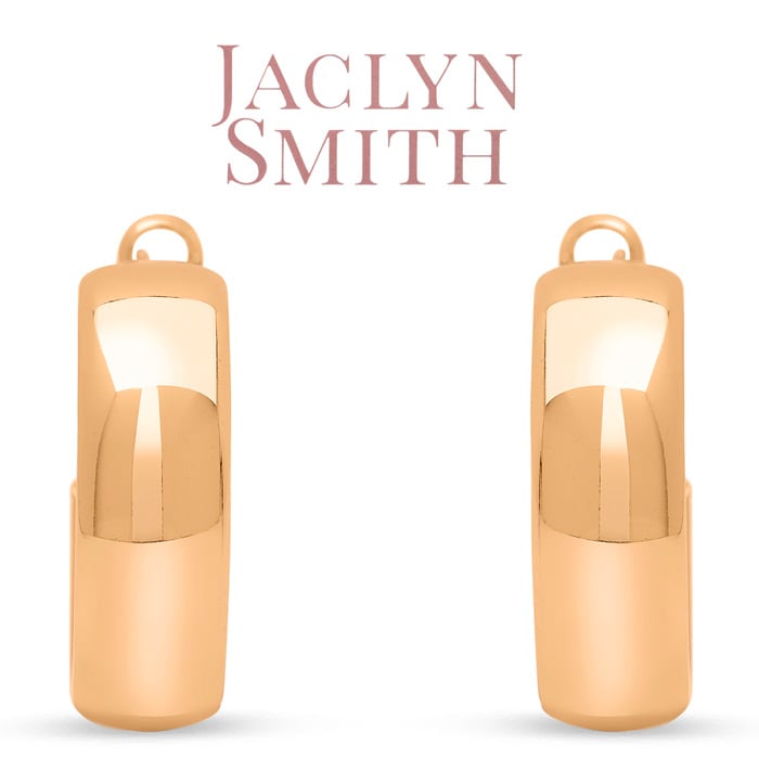 Jaclyn Smith Thick Gold Hoop Earrings, 1 Inch