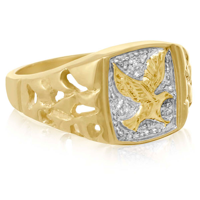 Fly High! American Eagle Nugget Ring