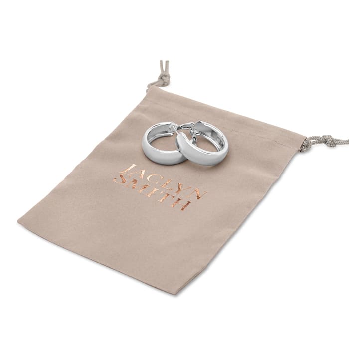 Jaclyn Smith Thick Silver Hoop Earrings, 1 Inch