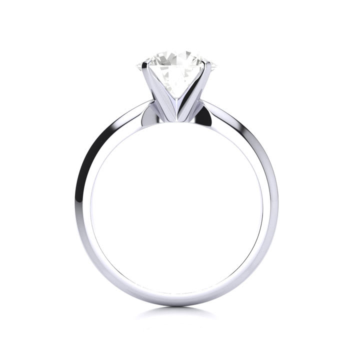 2 Carat Lab Grown Diamond Solitaire Ring In Sterling Silver