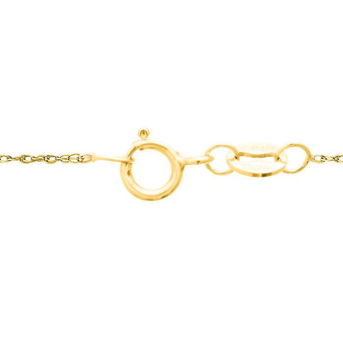 Nearly 1 Carat Round Shape Blue Diamond Solitaire Necklace in Yellow Gold