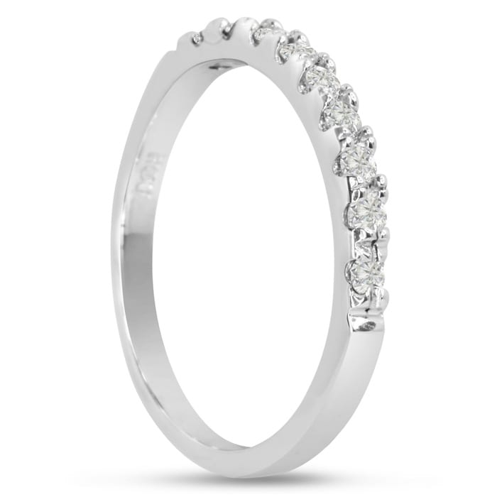 1/4 Carat Diamond Wedding Band In 14 Karat White Gold