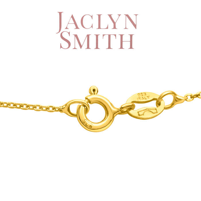 Jaclyn Smith 1/4 Carat Moissanite Solitaire Necklace In Yellow Gold With Free Chain