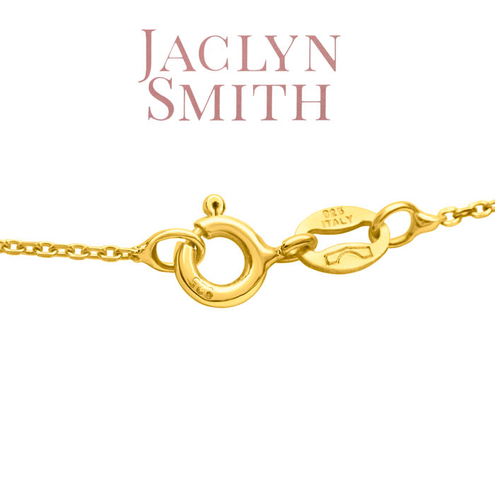 Jaclyn Smith 1/2 Carat Moissanite Solitaire Necklace In Yellow Gold With Free Chain