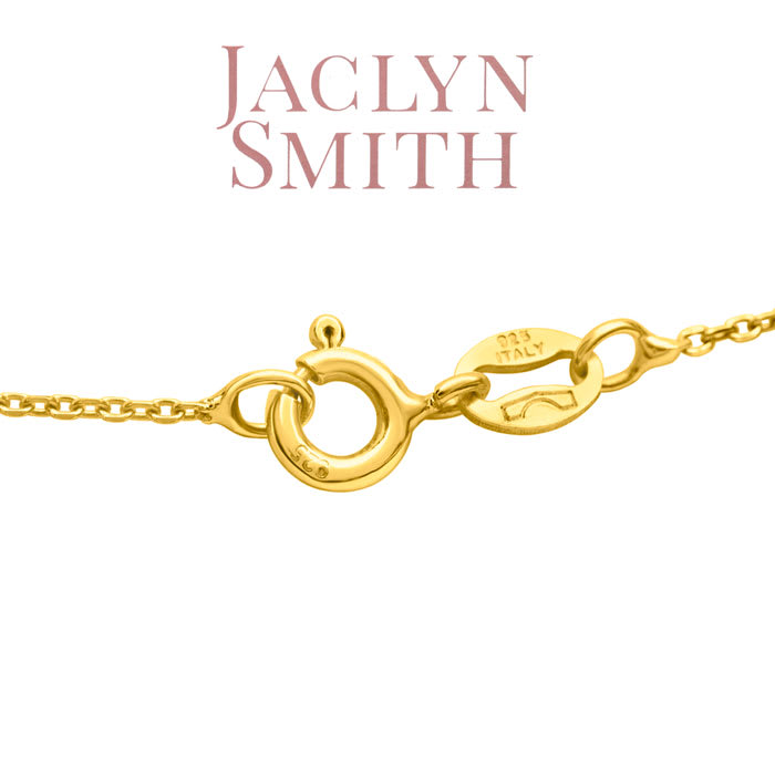 Jaclyn Smith 1 Carat Moissanite Solitaire Necklace In Yellow Gold With Free Chain