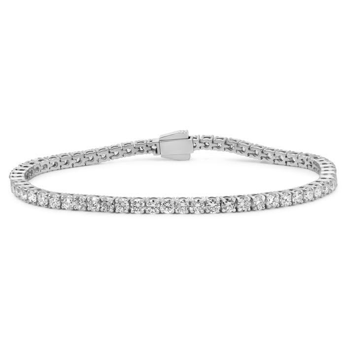 5.82 Carat Lab Grown Diamond Tennis Bracelet In Sterling Silver, 7 Inches