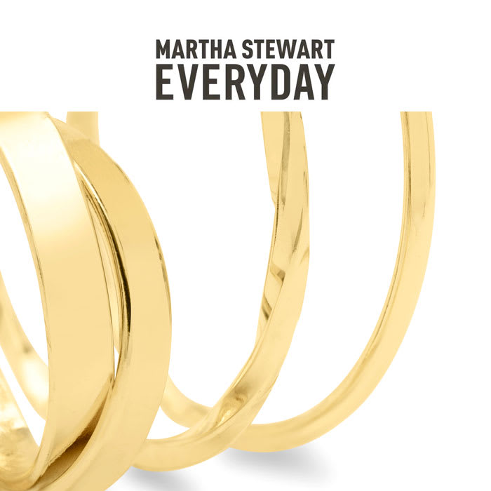 Martha Stewart Everyday Gold Large Hoop Earrings Set of 3