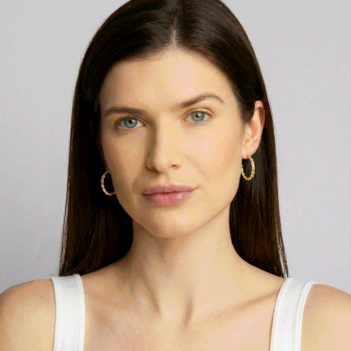 Martha Stewart Everyday Gold Textured Hoop Earrings Set of 3