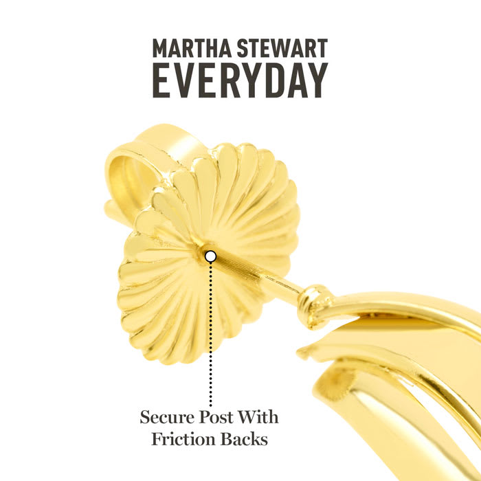 Martha Stewart Everyday Twist Hoop Earrings In Gold