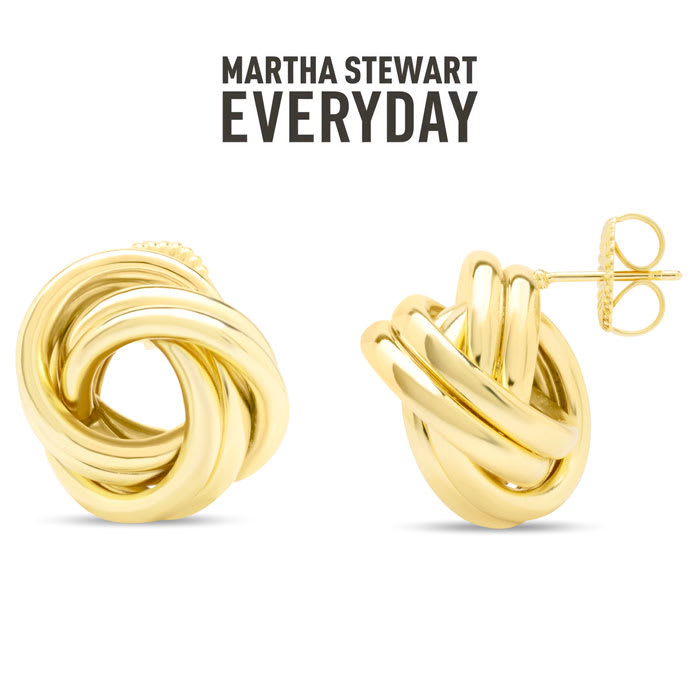 Martha Stewart Everyday Circle Stud Earrings In Gold