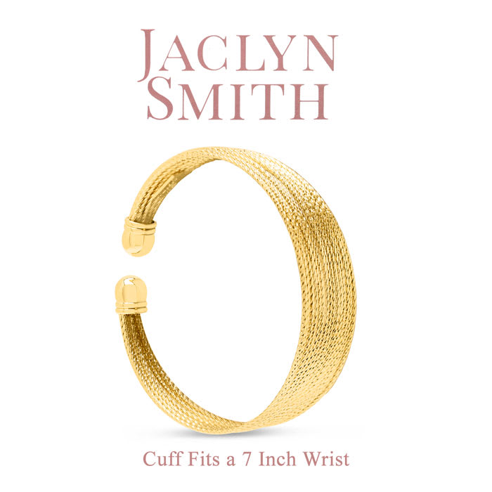 Jaclyn Smith Luminescent Gold Cuff Bracelet