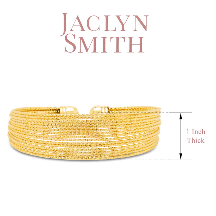Jaclyn Smith Luminescent Gold Cuff Bracelet