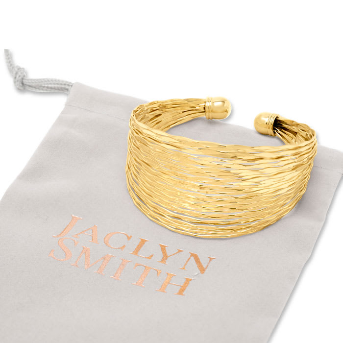 Jaclyn Smith Wide Gold Cuff Bracelet