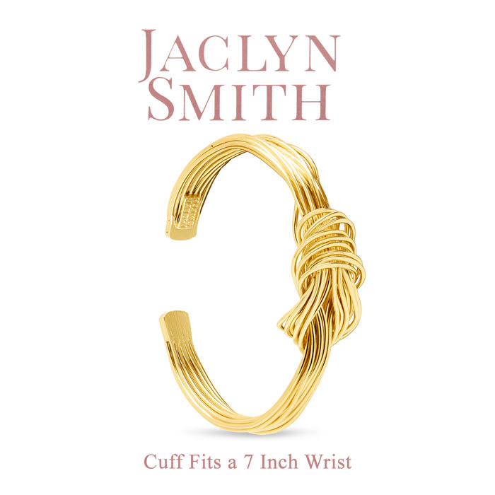 Jaclyn Smith Knotted Gold Cuff Bracelet