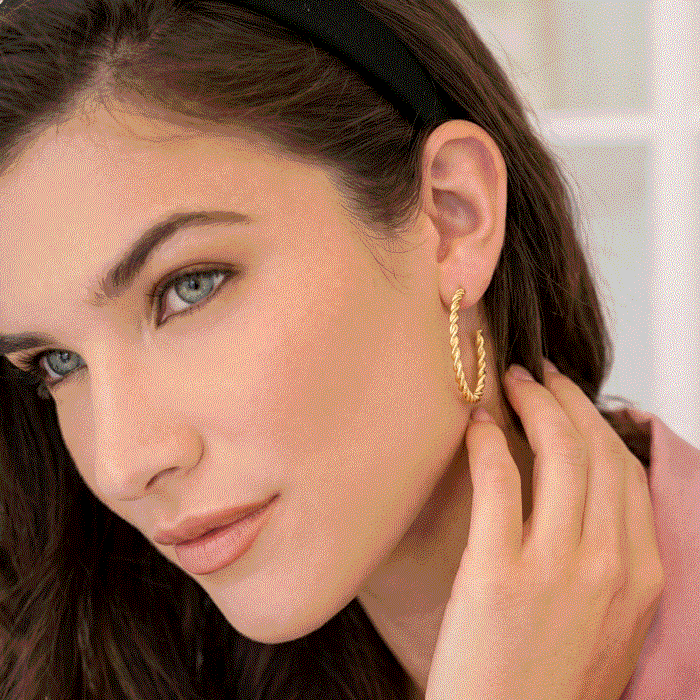 Jaclyn Smith Classic Gold Hoop Earrings Set of 3