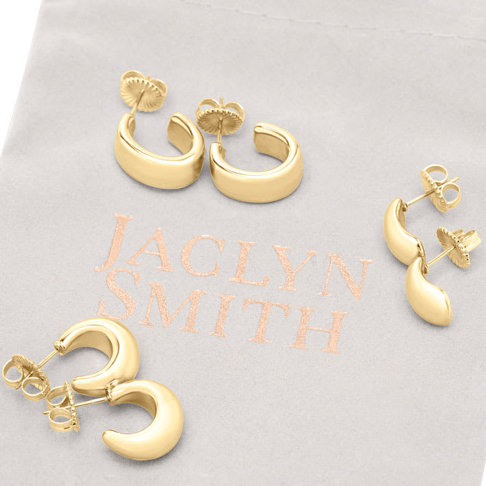 Jaclyn Smith Petite Gold Hoop Earrings Set of 3